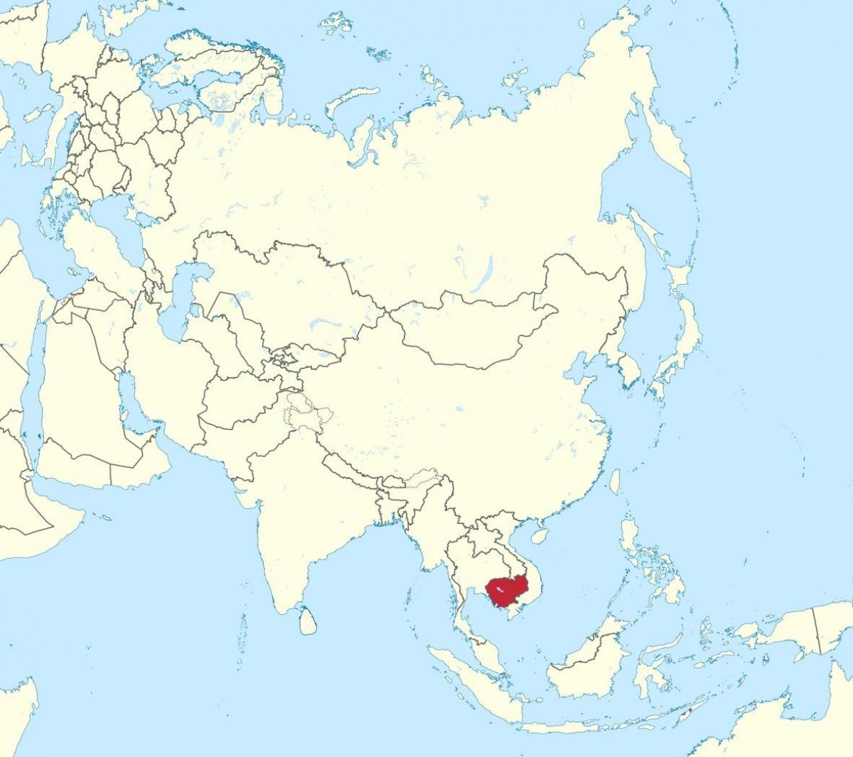 Mapa de Cambodja a l'àsia