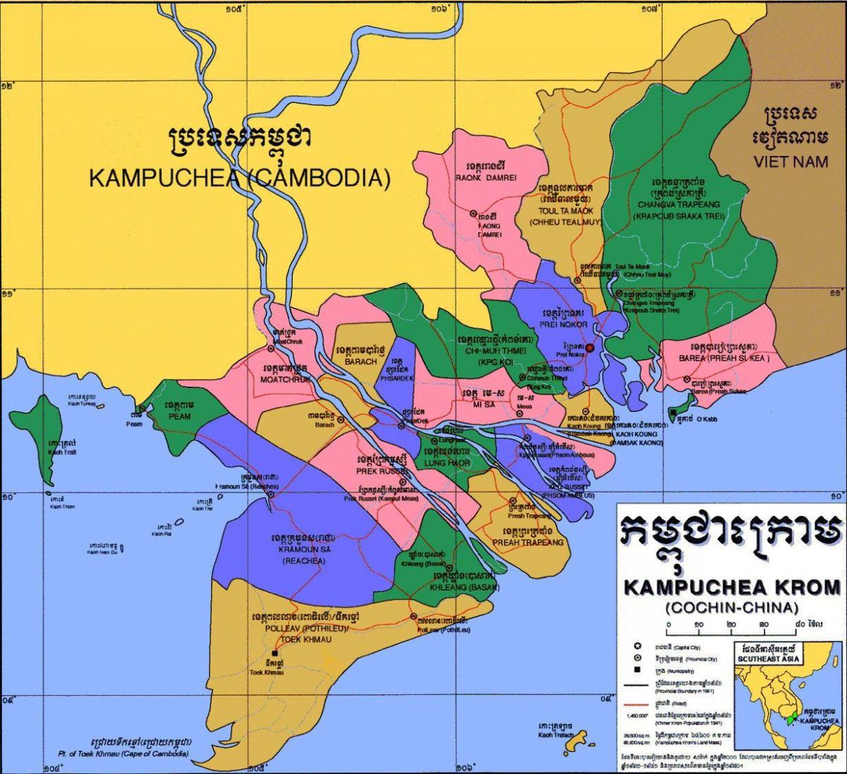 mapa de kampuchéa