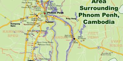 Mapa de phnom penh Cambodja