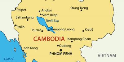 Cambodja ciutats mapa